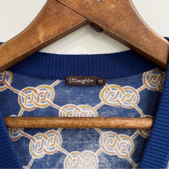 J. McLaughlin Kristyn Cardigan in Midi Heraldic Knot Blue Size XS - Picture 6 of 12